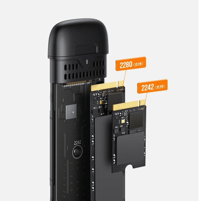 Ugreen UG70532CM298TK M.2 NVME M-Key 10G ra USB type C + USB-A hộp ổ cứng - HÀNG CHÍNH HÃNG