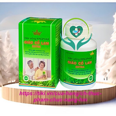 ￼Viên uống Giảo cổ lam  extra Kingphar - Lọ 60 viên -Viên Uống Bổ Gan, Hạ Mỡ Máu, Ổn Định Huyết Áp