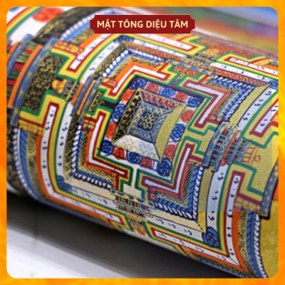 Tranh Mandala vẽ tay Nelapl của họa sư thủ công 100% đóng khung kính