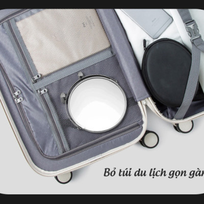 Gương trang điểm phóng đại 3 lần, xoay 360 độ, 2 mặt siêu nét, để bàn, Inox 304, Size 18cm, 20cm, Minh House G31