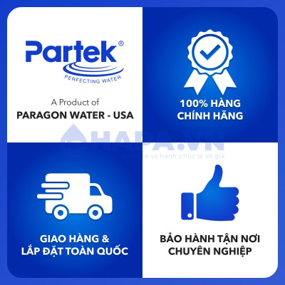 Bộ Tiền Xử Lý Nước PARTEK P4540-PT-K Hợp Chất KDF Loại Bỏ Phèn Sắt, Kim Loại Nặng, Vi Khuẩn, Clo... - Hàng Chính Hãng