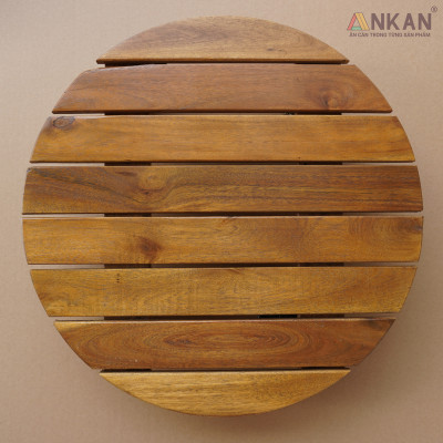 Đế Lót Để Chậu Cây Có Bánh Xe ANKAN 40cm Làm Giá Đỡ Kệ Hoa Cây Cảnh, Màu Vàng Nắng, Chịu Tải 150Kg