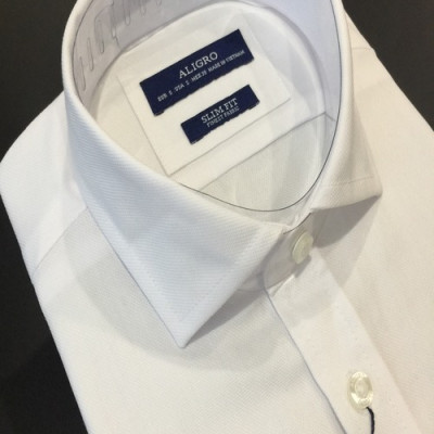 Áo sơ mi trắng dài tay Slimfit mã ALGS180