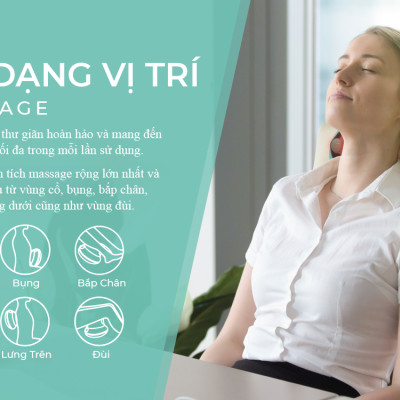 |GIÁ SỐC| Gối Massage nhiệt hồng ngoại  G-Minnie Care| Công nghệ massage Shiatsu 3D | 1 Năm Bảo Hành