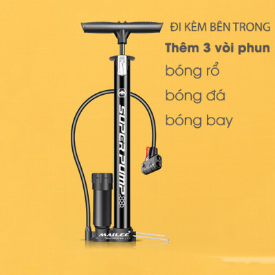Bơm Tay Xe Đạp SP-P32 với tay cầm chống trượt, đầu bơm đa van 160PSI, Đa Dụng cho Xe Đạp, Xe máy, Xe Ô Tô, lõi nhôm bên trong, kín chống ngược khí - Mai Lee