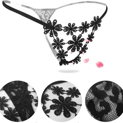  Quần lót nữ lọt khe ren hình hoa - Màu hồng