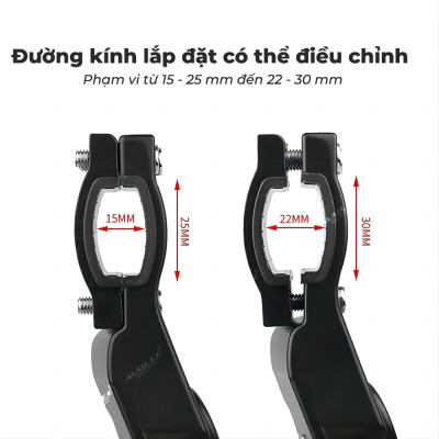 Chân chống xe đạp MTB bằng nhôm YYBC-01, có thể điều chỉnh cho xe đạp size bánh 22-29 inch, gắn bên hông phía sau cho xe đạp địa hình 22/24/26/27.5/29/700C - Mai Lee