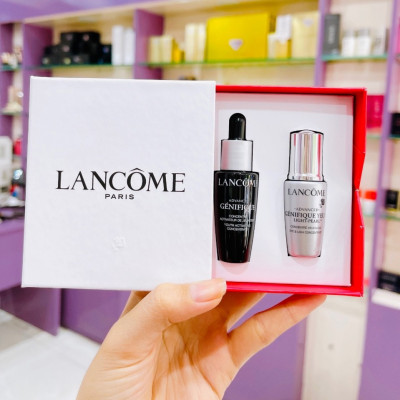 Set mini Serum dưỡng da Lancome Advanced Geifique 10ml + Kem Mắt 5ml