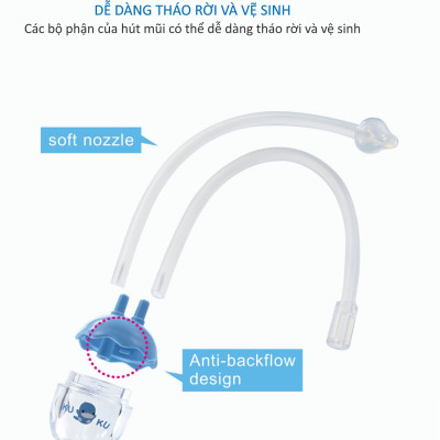 HÚT MŨI DÂY CHO BÉ SƠ SINH BẰNG SILICONE MỀM KUKU - KU5342