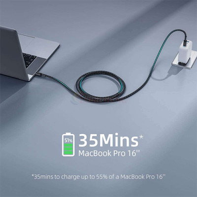 Cáp Innostyle PowerFlex USB-C to USB-C 2m 100W ICC200AL - Hàng chính hãng
