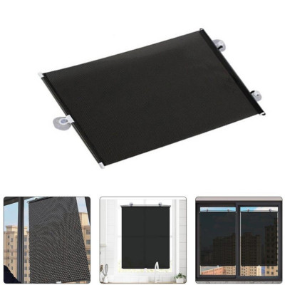 Rèm Cuộn Che Nắng Cách Nhiệt Tự Động Thu Gọn Kèm Móc Hút Dùng Cho Cửa Sổ, Cửa Kính Ôtô - Giao Màu Ngẫu Nhiên