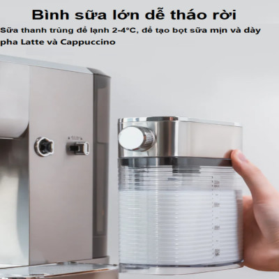 Máy pha cà phê Espresso bán tự động 3 trong 1 Thương hiệu HiBREW H13A Mỹ Với Công suất 1350W, Áp suất 20 bar - Bảo hành 12 tháng, Hàng Nhập Khẩu