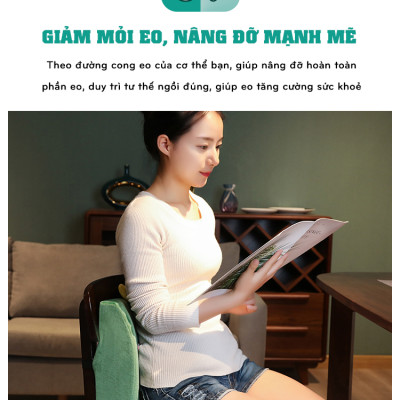 Gối tựa lưng văn phòng cao su non A kích thước 34 x 34 cm x 6/10cm