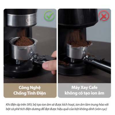 HÀNG CHÍNH HÃNG - Máy xay hạt cà phê Espresso tự động, tích hợp 31 chế độ xay. Thương hiệu Mỹ cao cấp HiBREW - G3A