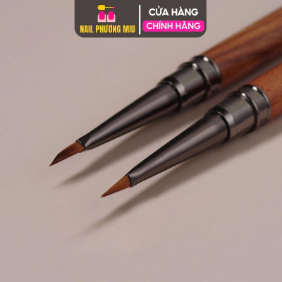 Cọ Tam Giác Cán Gỗ Cao Cấp NAIL BRUSH Đầu 7mm Làm Nail Vẽ Hoa Cánh Bướm Siêu Nét, Thân Gỗ Dài 18cm Chắc Tay Vẽ Chính Xác Chi Tiết Nhỏ