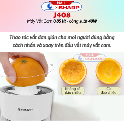 Máy vắt cam Sharp EJ-J408-WH - Hàng chính hãng