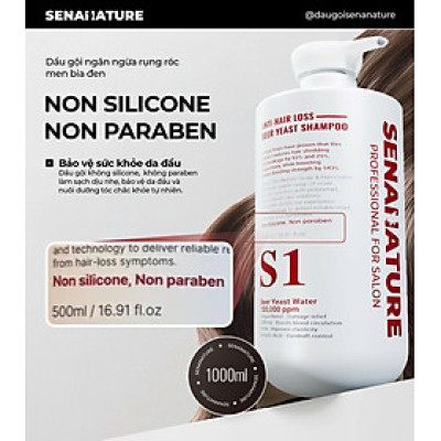 (Tặng sửa rửa mặt) Cặp dầu gội xả SENANATURE ANTI-HAIR LOSS BEER YEAST SHAMPOO 500ml