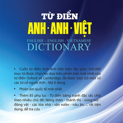 Từ Điển Anh Anh Việt Phiên Bản Bìa Mềm Màu Xanh - Giải Nghĩa Đầy Đủ Ví Dụ Phong Phú