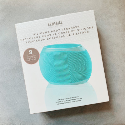 Máy tẩy da chết và massage cơ thể USA Silicone kháng khuẩn, công nghệ siêu âm HoMedics BDY-300 nhập khẩu  USA