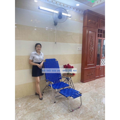 Ghế bố xếp khung inox dây dù cao cấp BẢO AN - giao hàng nhanh HCM