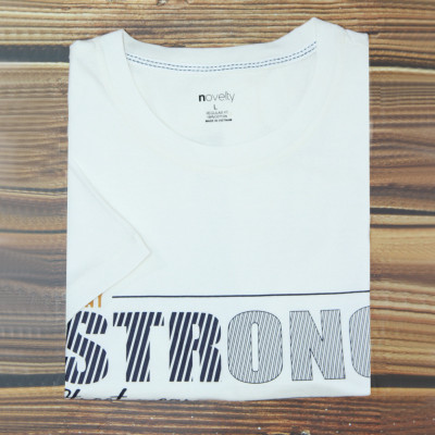 Áo thun nam cổ tròn NOVELTY vải Cotton co giãn,dày dặn 210144N