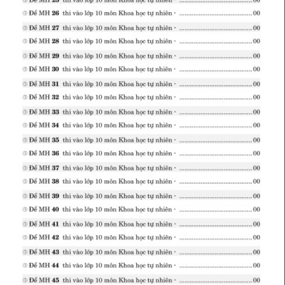 Sách - 45 Đề Minh Hoạ Ôn Thi Vào Lớp 10 Môn Khoa học Tự nhiên