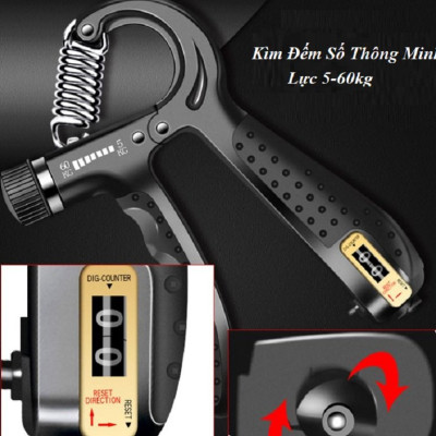 Kìm Bóp Tay, Kìm Tập Cơ Tay, Dụng Cụ Tập Cơ Tay Tập Gym Điều Chỉnh Lực 10-60kg Có Đếm