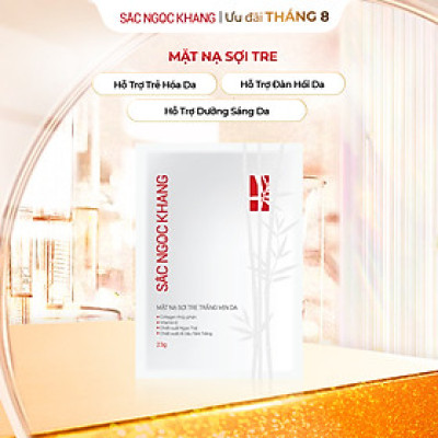 Mặt nạ sợi tre Sắc Ngọc Khang trắng mịn da