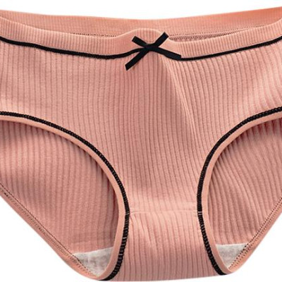 Bộ 5 Quần Lót Nữ Gân Tăm Phối Nơ QL0805 (Màu Ngẫu Nhiên) - Free size