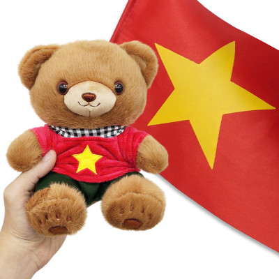 Gấu Bông Yêu Nước Áo Quốc Kỳ 20 cm - ZooZoo