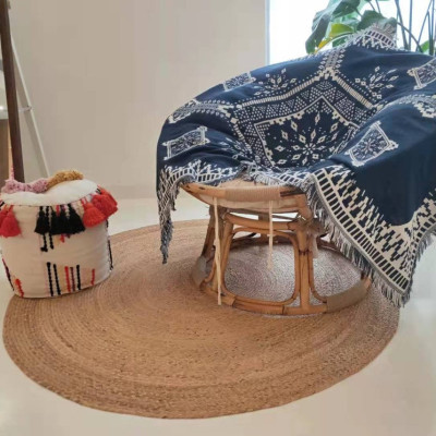 Thảm cói trải sàn ECOHUB phòng khách, phòng ngủ 60/80/100/120/150/180cm (Loại1)