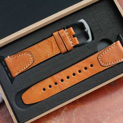 Dây da thay thế dành cho đồng hồ Apple Watch Da Bò Pullup Khóa Thép 316L Dành Cho Series SE 7| 6 | 5 | 4 | 3 | 2 | 1 - Hàng chính hãng