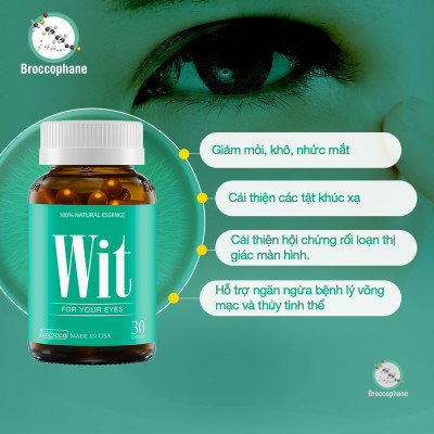 Combo 4 hộp WIT bổ mắt 30 viên tặng 1 hộp 15 viên