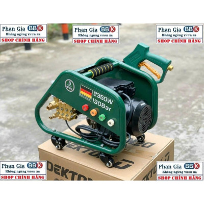 Máy Rửa Xe Công Nghiệp Dekton DK-HPW2350 - Công Suất 2350W - Có Chỉnh Áp - Motor Đầu Rời - Di Cuyển Bằng  Bánh Xe
