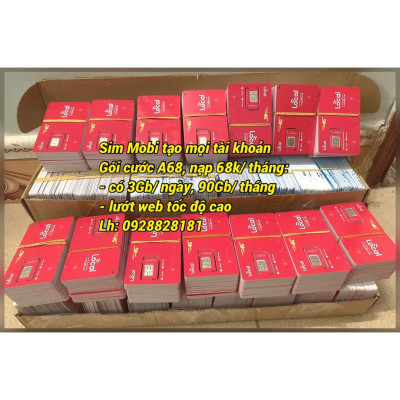 Sim Mobi 4G tạo mọi tài khoản
