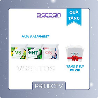 [TẶNG 5 TÚI PV ZIP] Thực Phẩm Sức Khoẻ VS+ENT+OS | V Alphabet - Điều hòa huyết áp, Giảm đau khớp, Ngừa loãng xương - PROJECT V - Xuất xứ Pháp, Hàng Chính Hãng