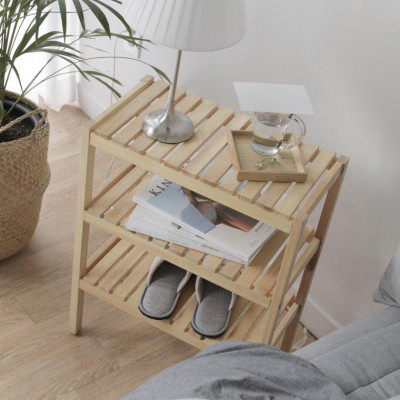 KỆ ĐỰNG GIÀY GỖ 3 TẦNG HÀN QUỐC MÀU GỖ TỰ NHIÊN - BENCH 3F NATURAL SIZE 500
