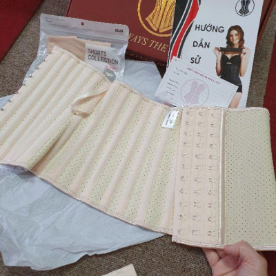 Đai nịt bụng (gen siết giảm eo) Latex 25 xương thông hơi Hi lạp