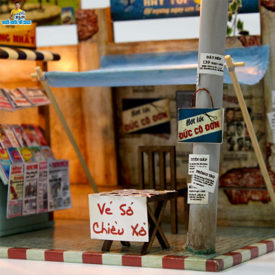 MÔ HÌNH TỰ LẮP RÁP DIY SÀI GÒN XƯA VÀ NAY - SẠP BÁO SÀI GÒN - AD01