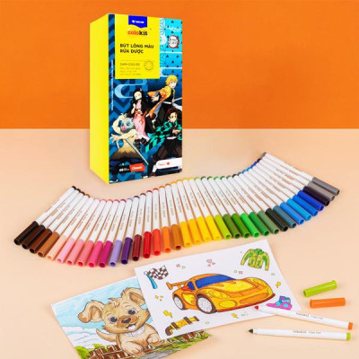 Hộp 48 Bút Lông Màu Rửa Được - Thanh Gươm Diệt Quỷ - Colokit SWM-C012/DS