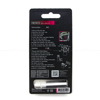 Nước Hoa Ghim Máy Lạnh AIR-Q Nero Duo-Magic Argyle No306-4 Red Cedar 9ml