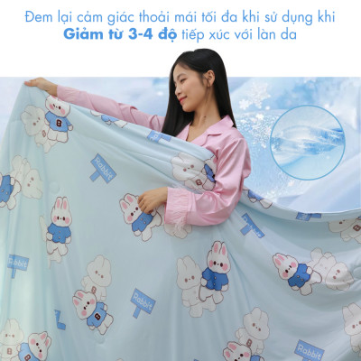 [CHĂN HÈ MÁT LẠNH] Mền lạnh I Cool Advance NIN House NM8029 1m6x2m1 | Chần Ice Silk lạnh như tencel