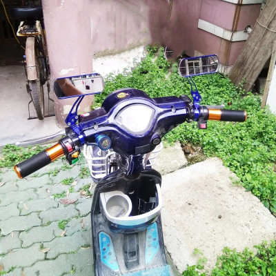 Gương Vuông Xe Đạp quan sát chiếu hậu xe đạp/ xe đạp điện 360 độ (2 chiếc/ bộ), chất liệu hợp kim nhôm (đã kèm theo pad chân gương lỗ 8mm) - Mai Lee