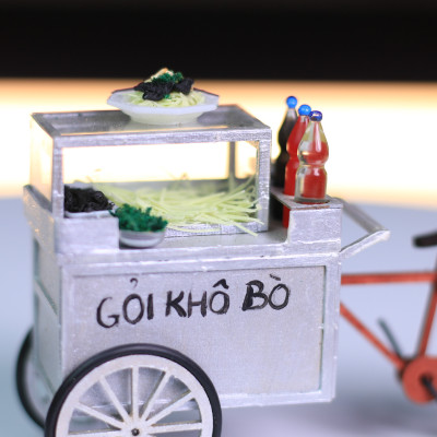 MÔ HÌNH TỰ LẮP RÁP DIY SÀI GÒN THU NHỎ - XE GỎI KHÔ BÒ - HR15