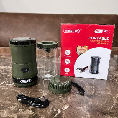 Máy xay hạt cà phê, sinh tố và đá viên dùng pin cầm tay 3 trong 1 thương hiệu Mỹ HiBREW G2 - Hàng Chính Hãng