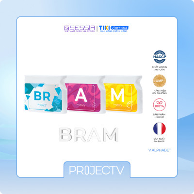 [VOUCHER 200K & TẶNG 5 TÚI PV ZIP] Thực Phẩm Sức Khoẻ BR+A+M | V Alphabet - Sự thông minh & Nhạy bén - PROJECT V - Xuất xứ Pháp, Hàng Chính Hãng