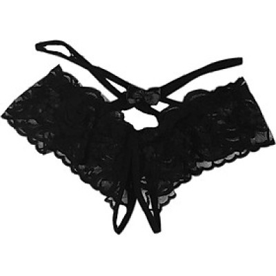 Quần chíp nữ sành điệu dây chéo đính nơ - Màu đen