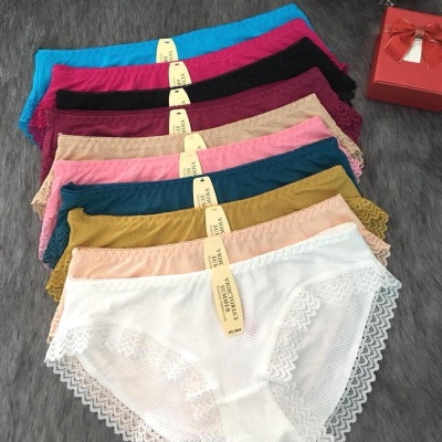Combo 5 Quần Lót Nữ Thông Hơi Viền Ren 5866 – Thoáng Khí, Co Giãn 4 Chiều, 5 Màu Hot