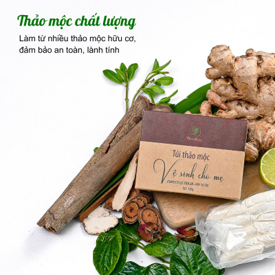 Combo 1 hộp thảo mộc vệ sinh cho mẹ và 1 sữa rửa mặt hữu cơ Wonmom