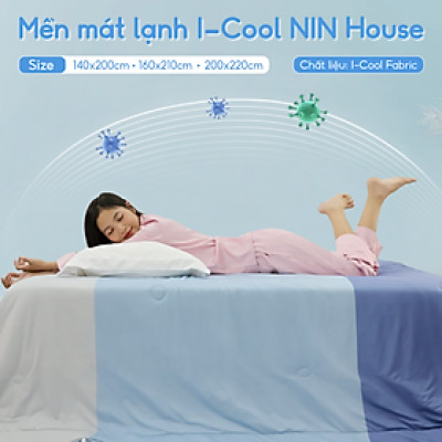 [CHĂN HÈ MÁT LẠNH] Mền lạnh I Cool Advance NIN House NM8034 2mx2m2 | Chăn chần bông Ice Silk lạnh như tencel, Chăn điều hoà nhiều độ